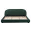 Lit moelleux en velours vert foncé: texture luxueuse légère, ajoutant une atmosphère haut de gamme à la chambre à coucher, très grand lit-1048806993-1048806992