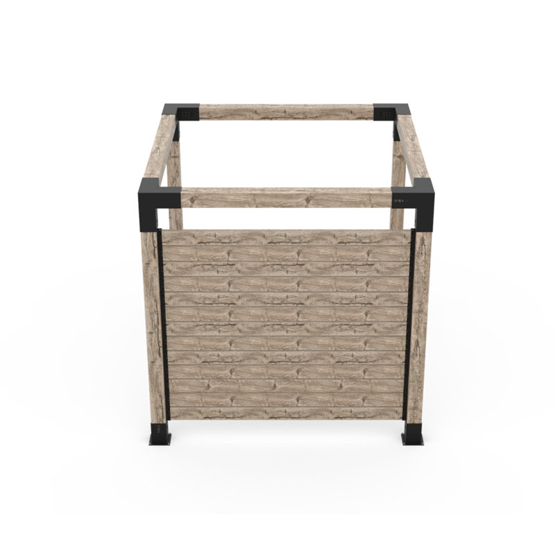 Ensemble de pergola Toja de toutes tailles avec canaux en U pour poteaux en bois 6 x 6, H 96 po x l 72 po x P 72 po