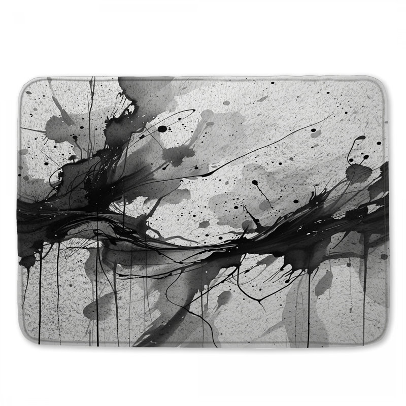 Décoration de salle de bain moderne noir et blanc, 34in W x 21in L
