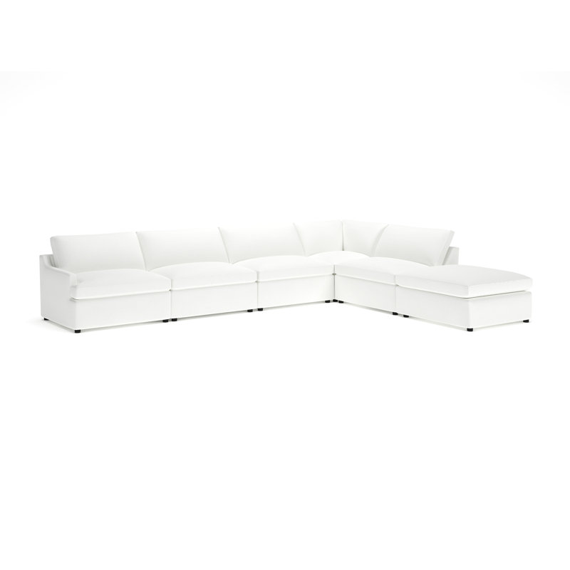 Essex Chaise Sectional, Right Hand Facing, John Flour Performance Linen Blend