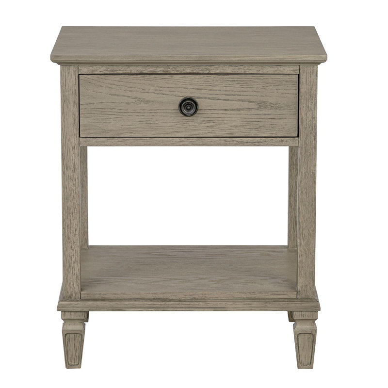 Table de chevet Victoria gris récupéré