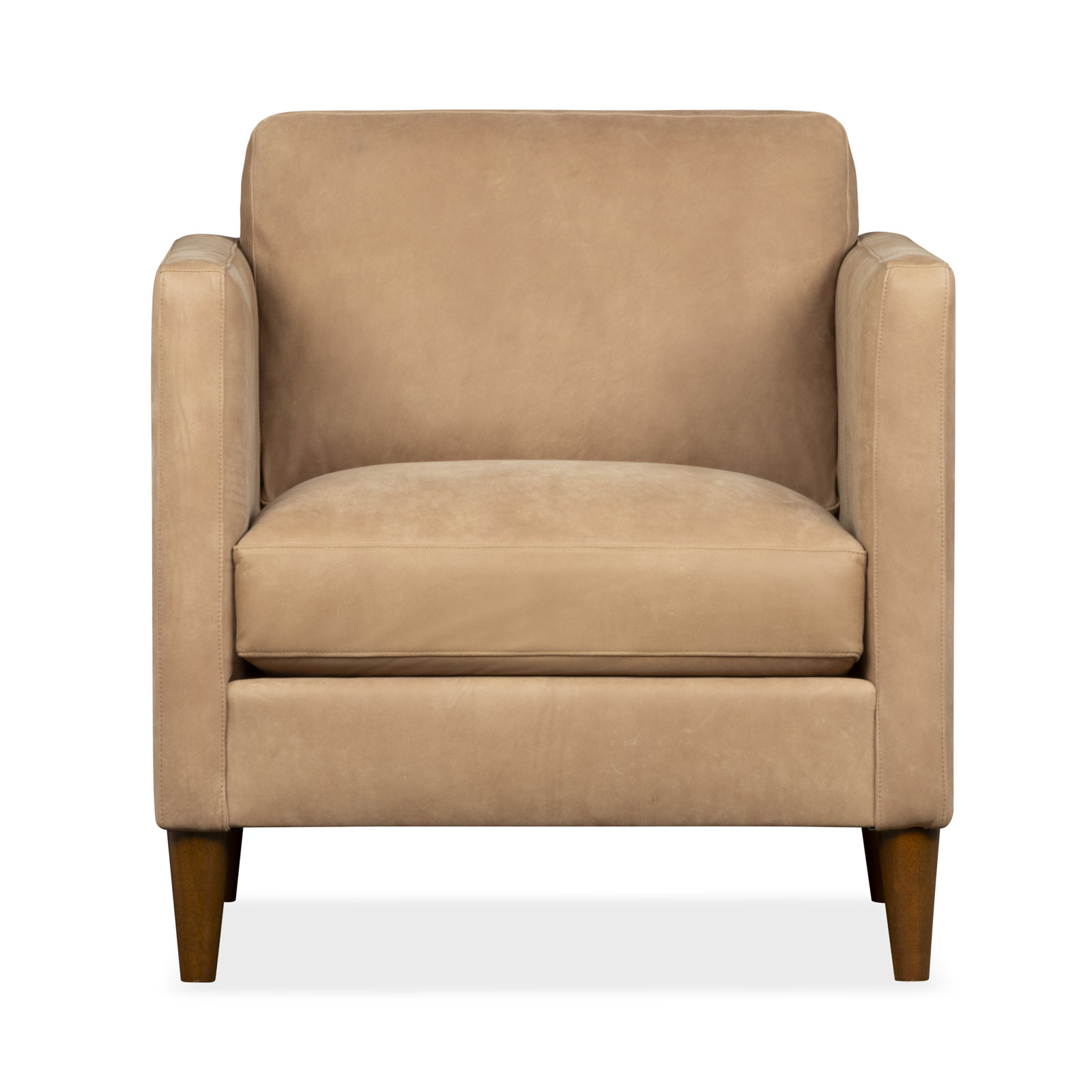 Clifford Upholstered Armchair, Cordoba Camel Top Grain Leather