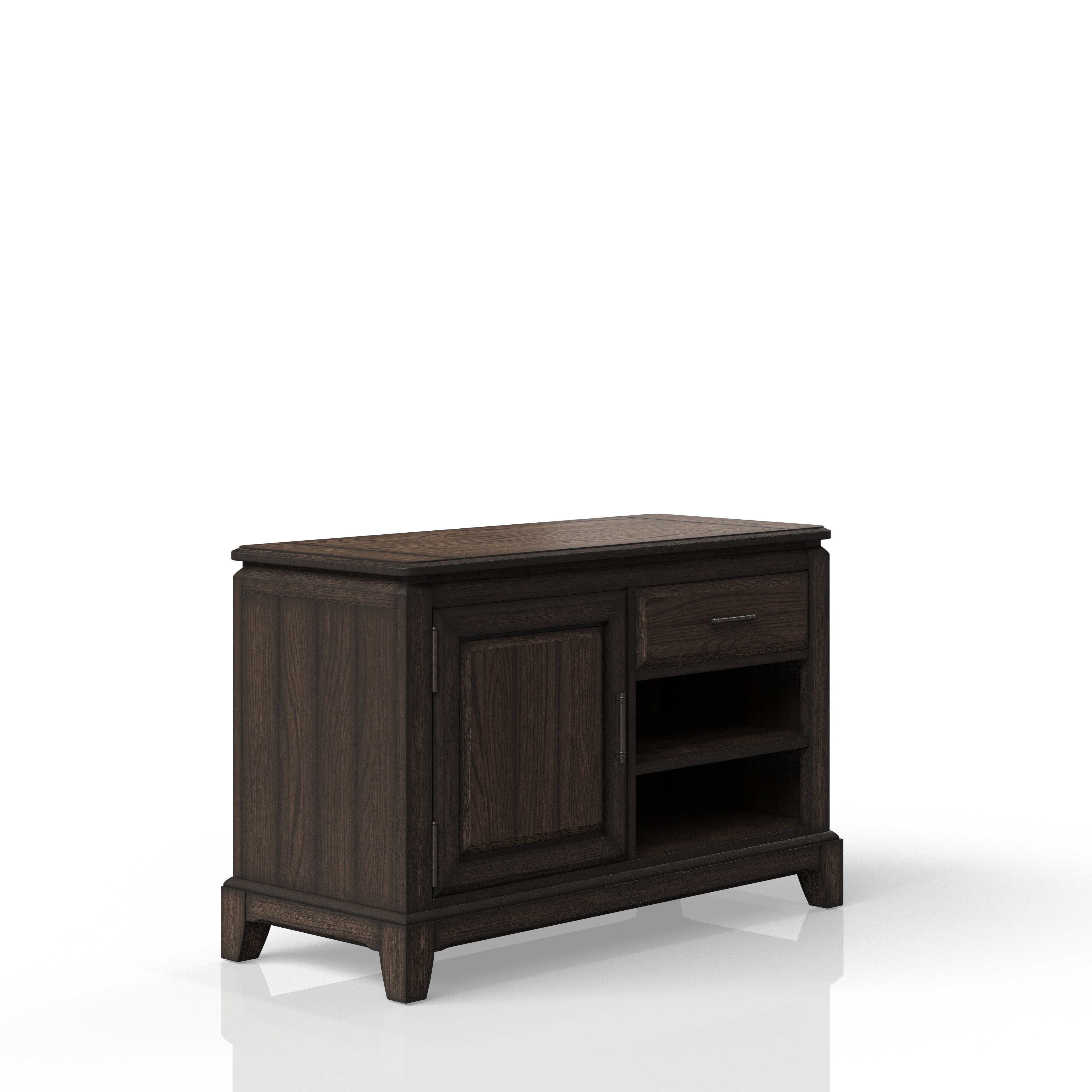 Lancaster 1 - Shelf Storage Cabinet Rebrilliant Finish: Black