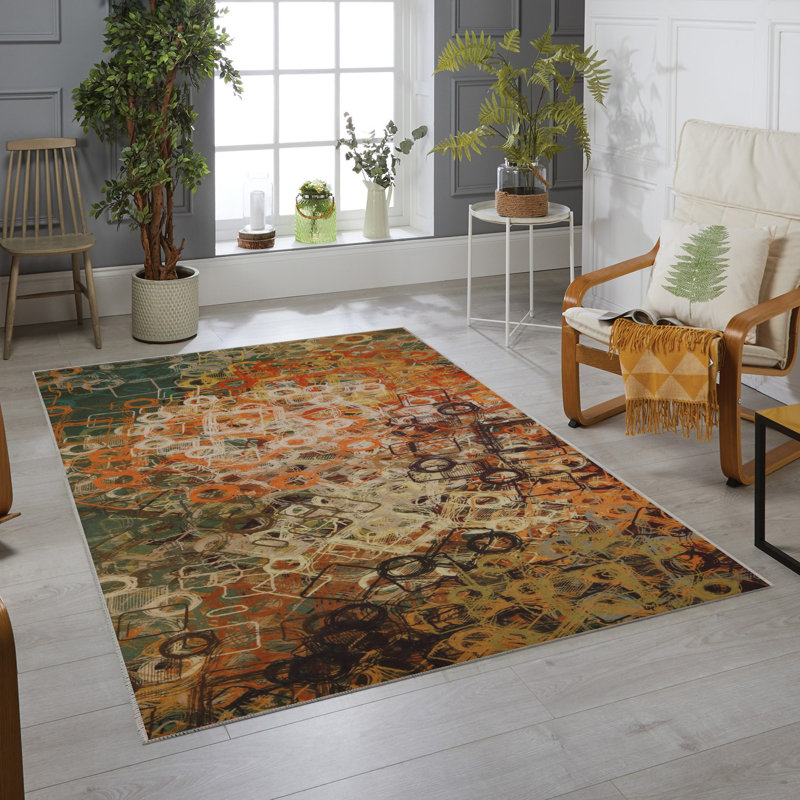 Premium Hall Carpet, 3D Digital Printed, 39.4 x 59.1 Inches | 100% Polyester, Antibacterial, Non-Slip Underside | Pile Height: 0.04 Inches, Machine Washable, Ideal for Living Room & Entryway Decor