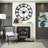 30.1-Inch Living Room Decorative Wall Clock, Crafted From Metal With Standard Arabic Numerals, Combining Timekeeping Function With Decorative Appeal. Black.