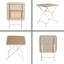 Table carrée pliante en polypropylène de 28 pouces avec pieds en métal, table multifonctionnelle intérieure et extérieure