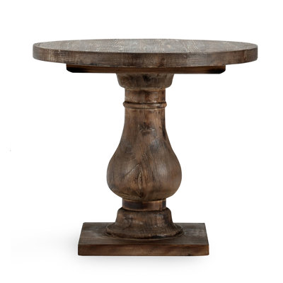 Brown Round Pine Dining table