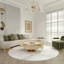 2-Piece Living Room Table Set, Modern Round Nesting Coffee Table Set