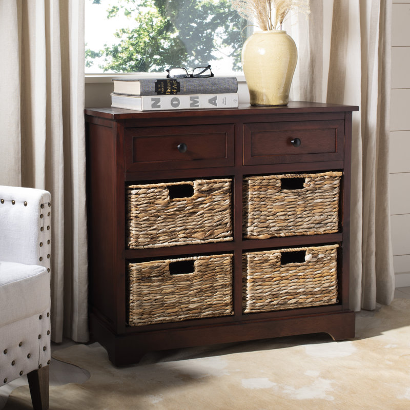 Commode décorative à 2 tiroirs Painswick, Cerise foncée