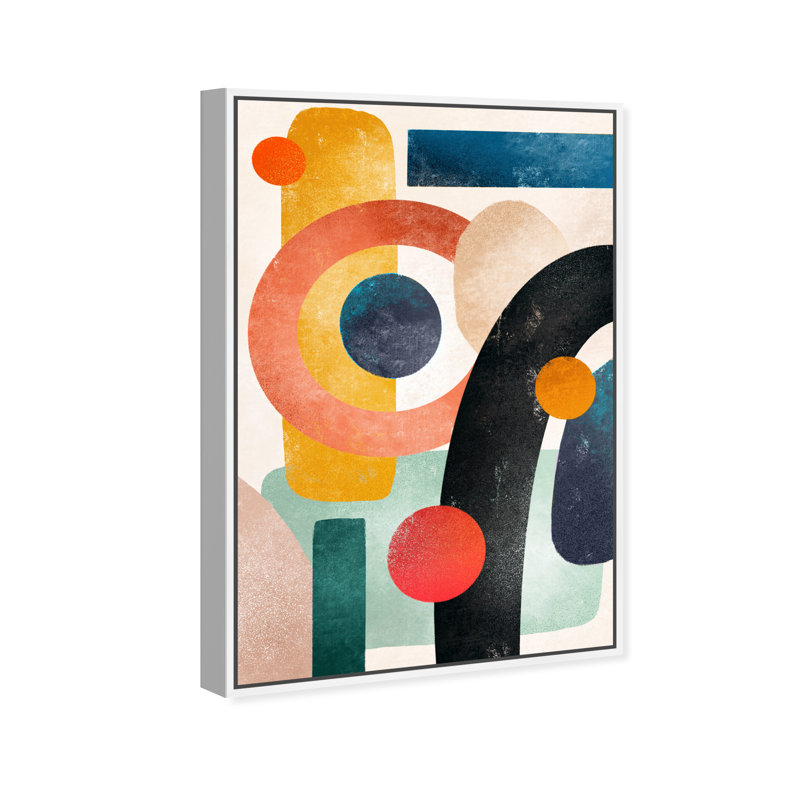 «Bright Shapes», reproduction d'impression sur toile, Toile blanche encadrée, H 36 po x l 24 po x 1,5 po