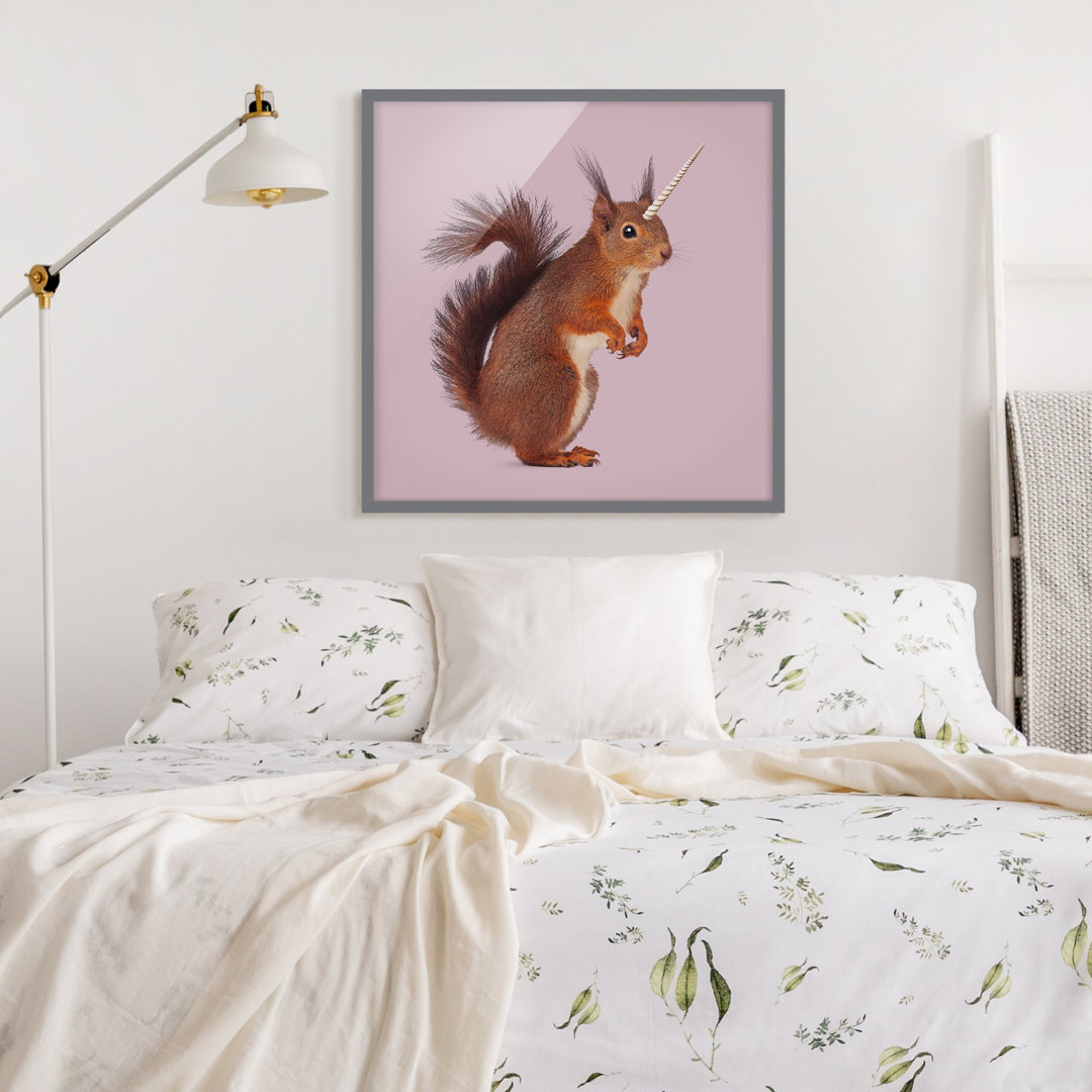 Gerahmtes Poster Unicorn von Jonas Loose