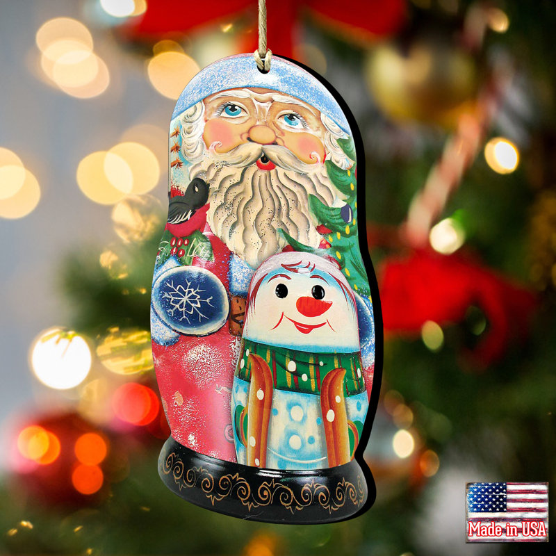 Ornement suspendu Tidaholm Santa Matreshka