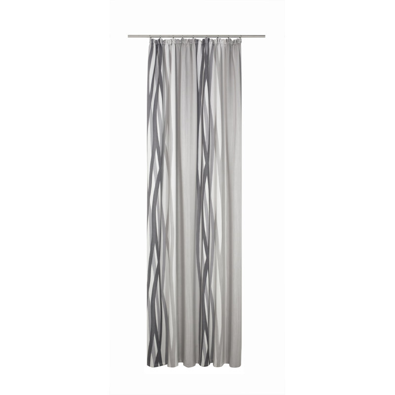 Brecken Room Darkening Curtain, 145cm Width x 255cm Drop, Grey/Brown/Blue