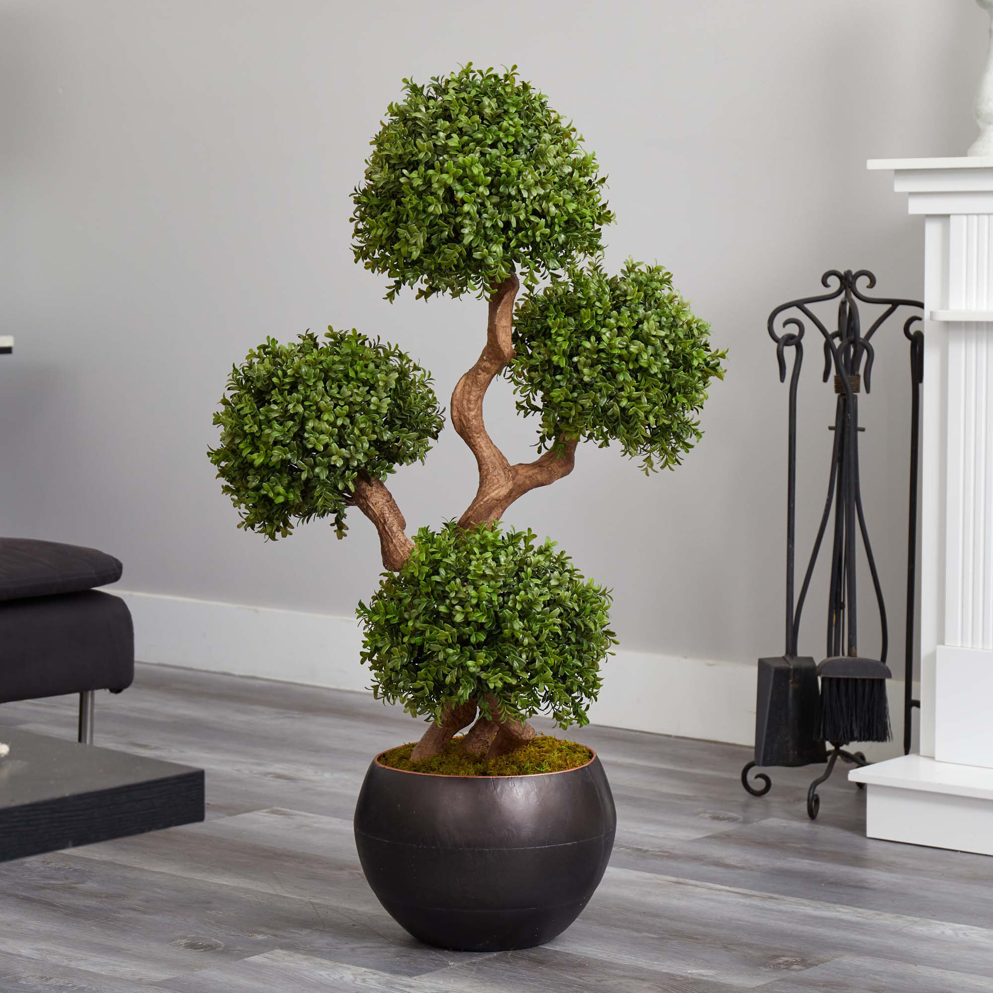 Canora Grey Artificial Four Ball Boxwood Topiary in Decorative Decorative Vase & Reviews | Wayfair
