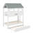Twin Size House Bunk Bed With Trundle