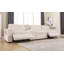 Canapé inclinable électrique en velours côtelé de 136,6 po avec porte-gobelet Arealious-98837187