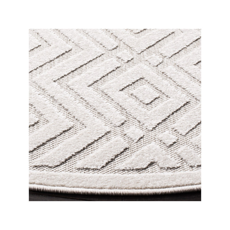 Tapis gris clair / crème Clerkin, Rectangle 8 pi x 11 pi 2 po