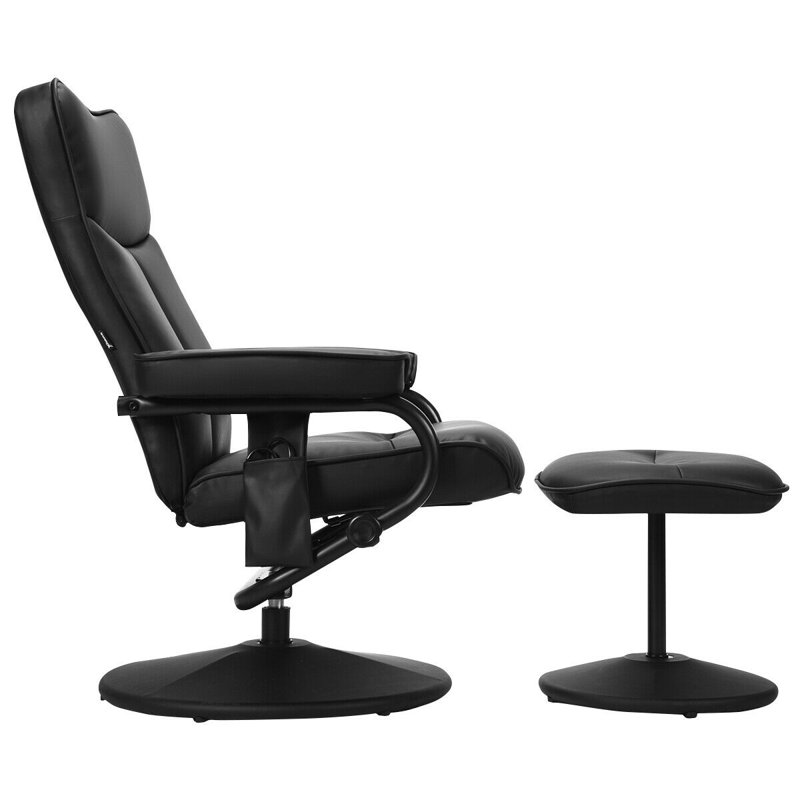 Fauteuil de massage inclinable à largeur réglable avec repose-pieds