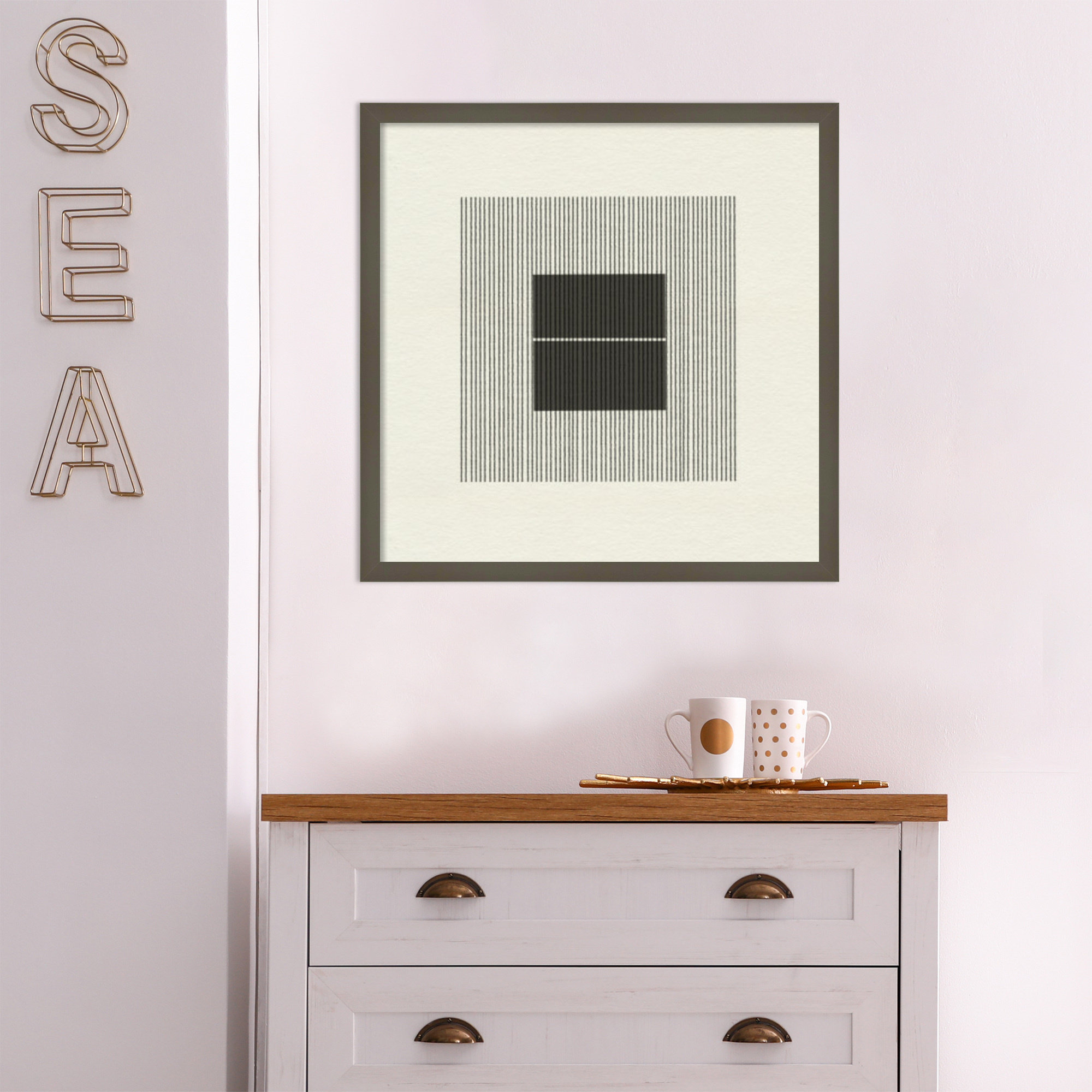 Honoring Matisse Warm by The MIUUS STUDIO, 21" H x 21" W x 1" D, Gray