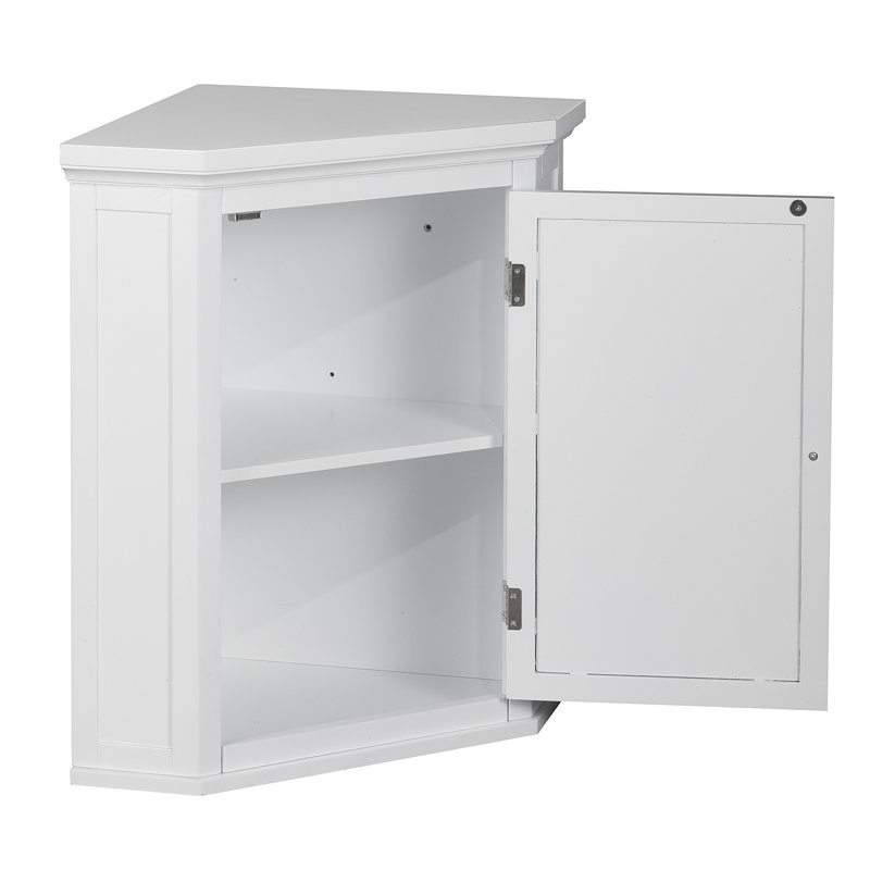 Armoire murale de coin amovible 22,55 po x 24 po Zal Teamson Home Glancy, Blanc