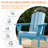 HDPE Outdoor Foldable Adjustable Back Adirondack Chair with Cup Holder-1525997670