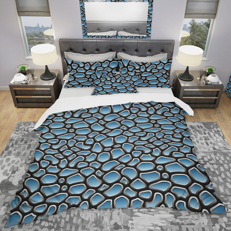 Ensemble de housse de couette moderne et contemporaine, Housse de couette très grand + 2 taies décoratives