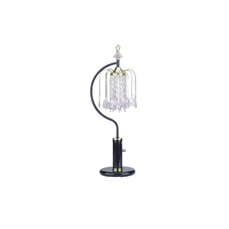 Roxane Metal Arched Lamp, Black, 27" H x 9" W x 9" D, 3-Way