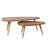 2 - Piece Solid Wood Top Living Room Table Set