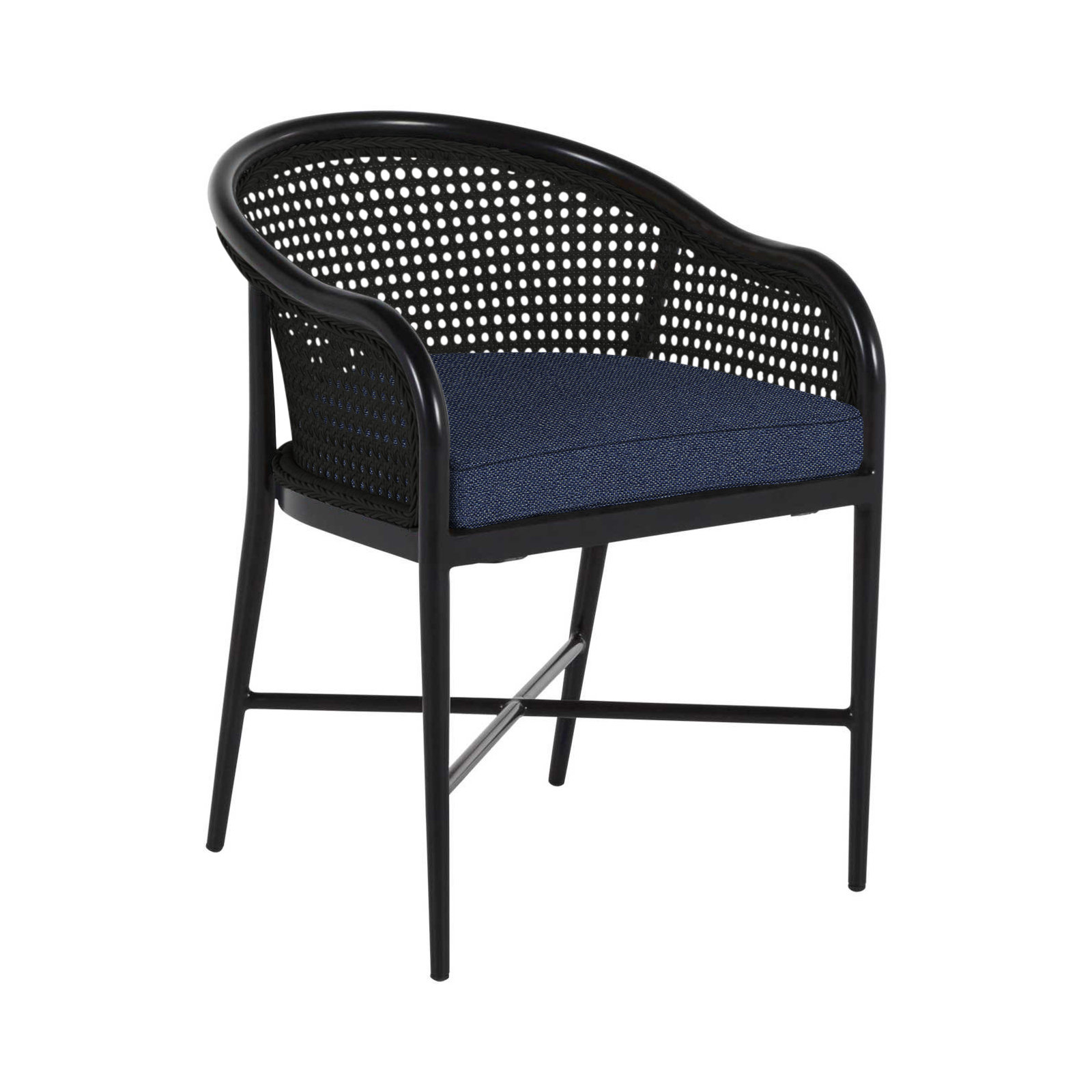 Havana Cane N-Dura Resin Wicker Outdoor Arm Chair, Welt, Chalk/Natural Cane, Perigold Replay Clay