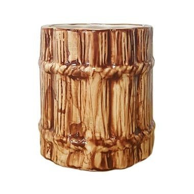 BarConicÂ® Tiki Drinkware - Ceramic Rum Barrel Mug - 12 ounce