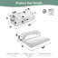 Canapé-lit pliant 78,5 po convertible 4 en 1 en velours côtelé modulaire 3 places avec 2 coussins, très grand lit pliable pour appartement (capacité de 600 lb)-1784856783