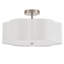 Plafonnier semi-encastré 3 lumières en lin moderne-42075041