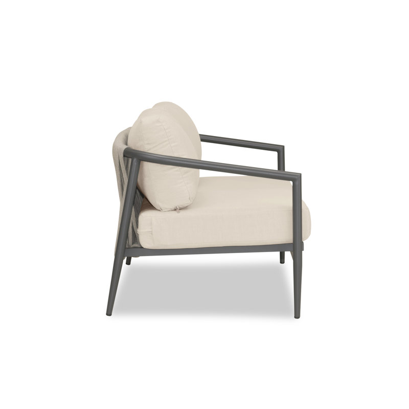 Olio Outdoor 2 - Seat Loveseat, Canvas Flax Sunbrella® Canvas, Slate