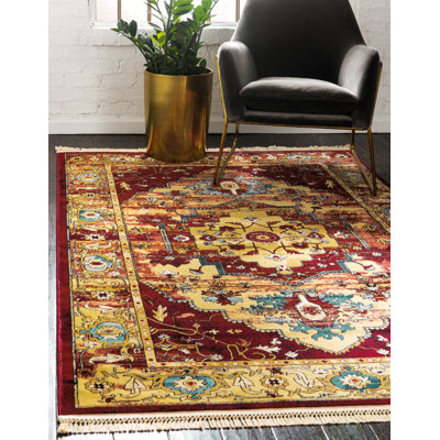 Tapis oriental rouge Angeliya