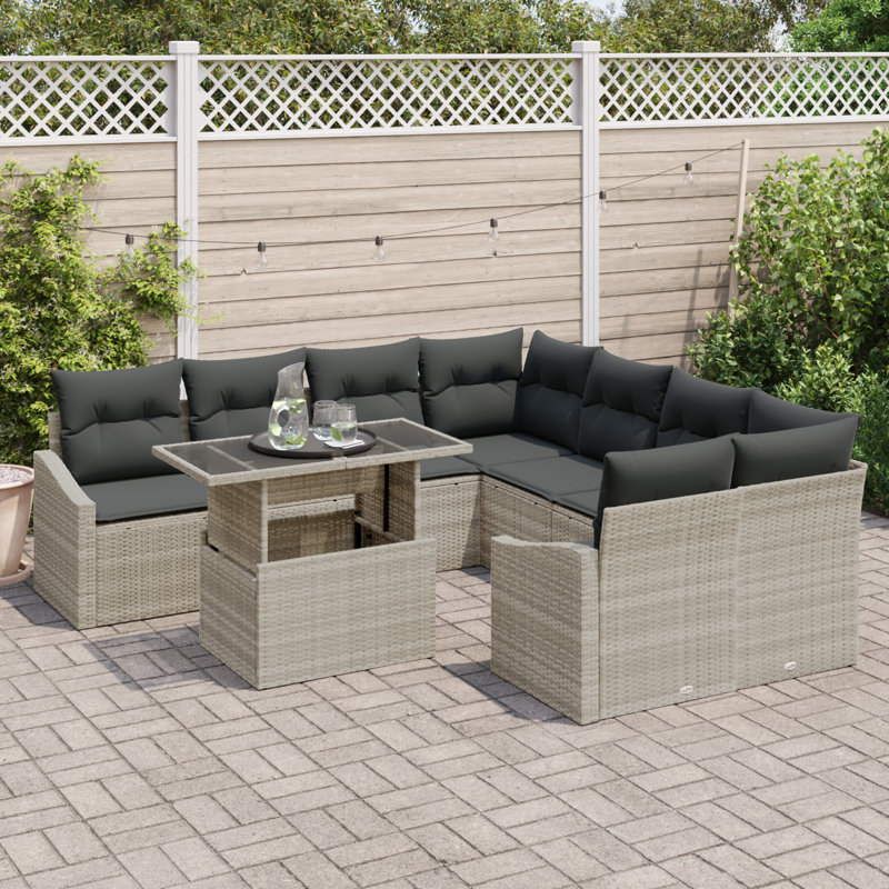 234cm Wide Patio Sofa with Cushions