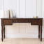Bureau rectangulaire à 3 tiroirs en bois massif brun noisette