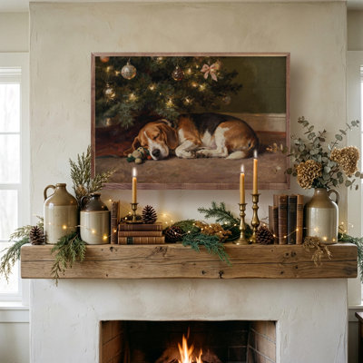 Beagle Under The Christmas Tree
