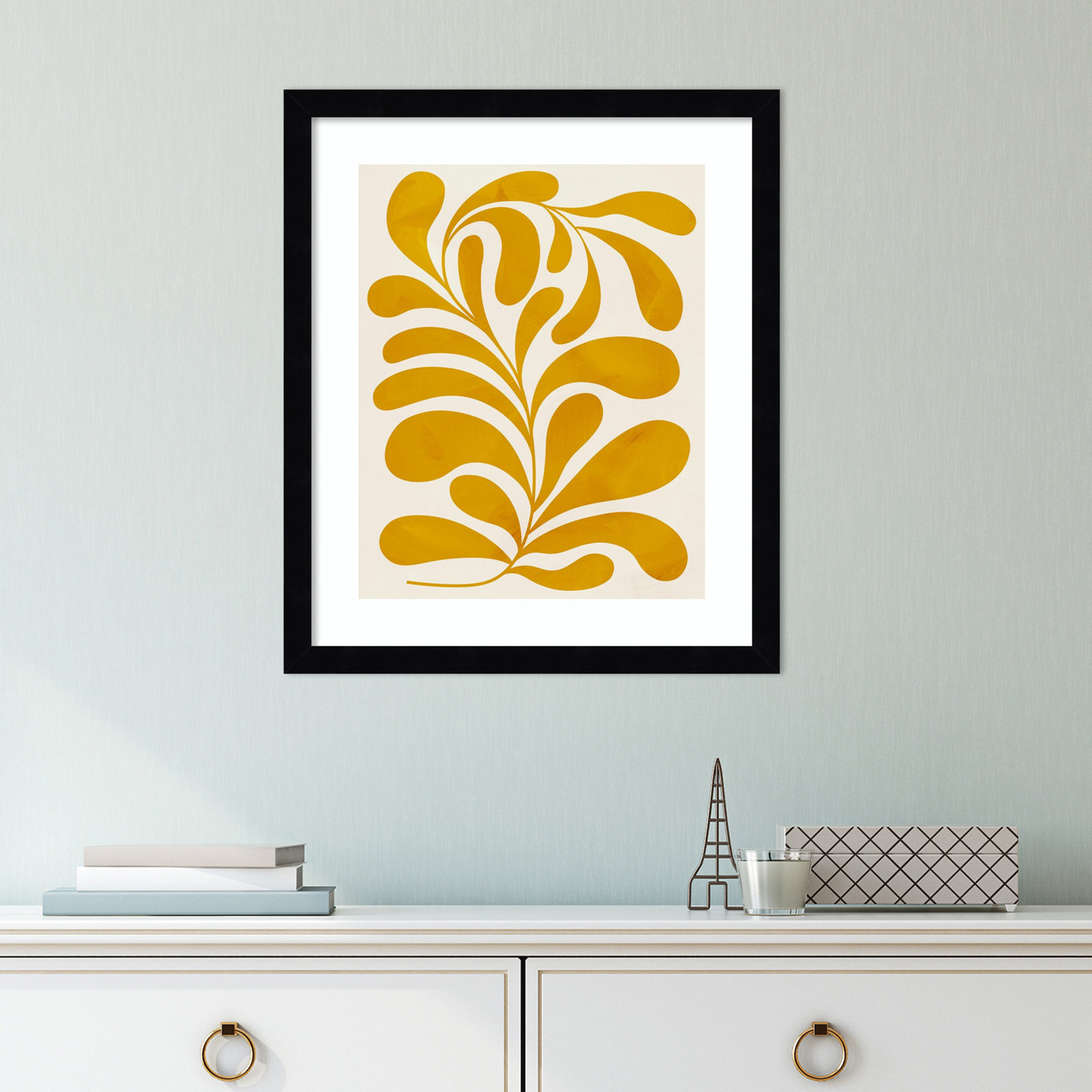 Goldenrod II by Grace Popp, Black, 17" H x 15" W x 1" D