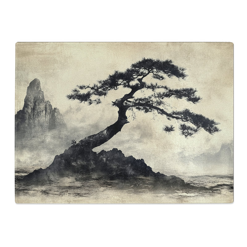 Japanese Tree Vol.2  Glass Chopping Board