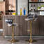2 tabourets de bar, rembourrage gris, base et repose-pieds, ensemble de tabourets pivotants à hauteur réglable, velours, pieds dorés, avec différents espaces