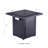 Priestley Square Stainless Steel Propane Fire Pit Table with Lid