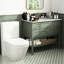 Rangement de toilette 8 au-dessus vintage avec tablette réglable, support latéral et porte-papier, organisateur autoportant pour le balcon de la salle de bain