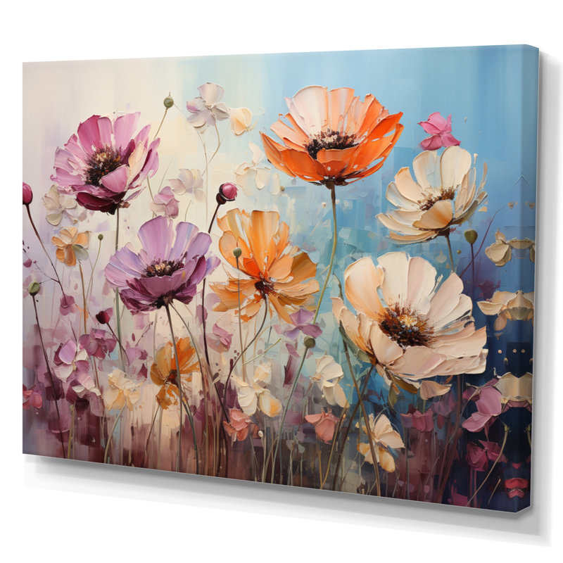 «Meadow Impressionistic Blooms» sur toile, H 30 po x l 40 po x P 1,5 po, Toile tendue