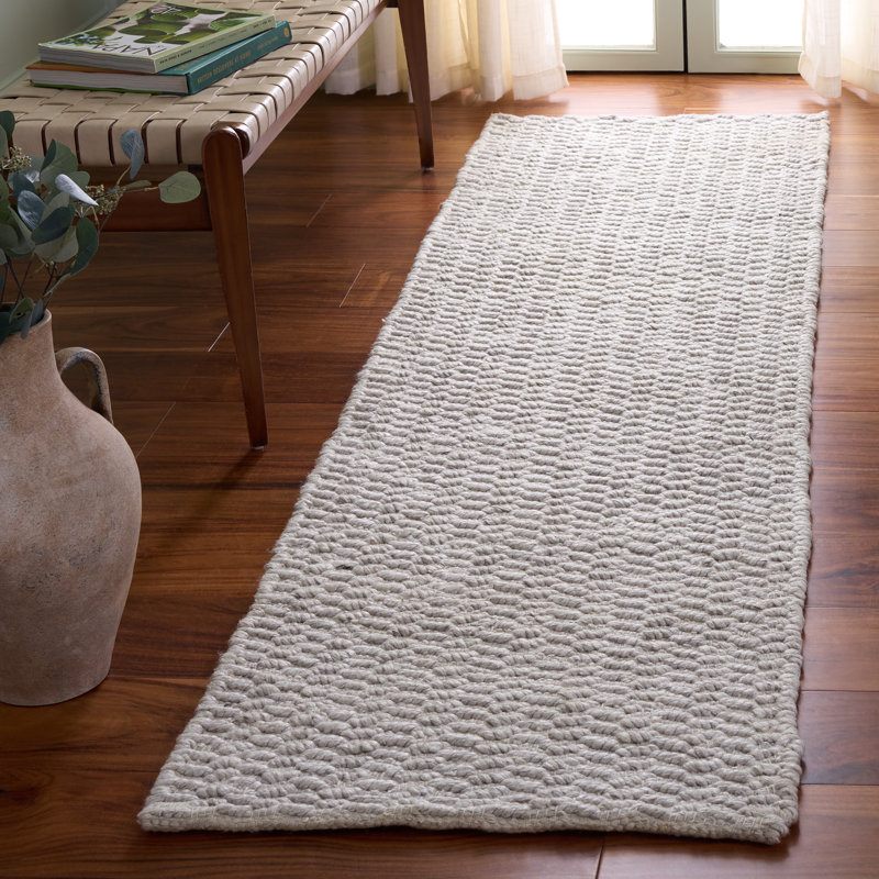 Natura Hand Loomed Pet Yarn Pile Solid Color Rug, Runner 2'3" x 8'