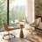 Hourglass-shaped Metal Pedestal Dining Table Base With Wood Grain Finish & 28" Standard Height , Pre-Drilled Mount Holes for Easy Installation, Heavy Duty 200KG Indoor/Outdoor Use (Base Only)