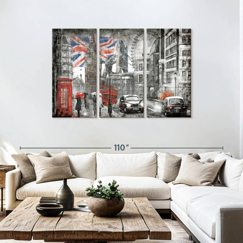 Rorry Rainy London Pop, 48" H x 74" W