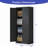 Garage Storage Cabinet, Locking Cabinet With Doors And 3 Shelves, Tall Cabinet, File Cabinet, Living Room Storage Cabinet