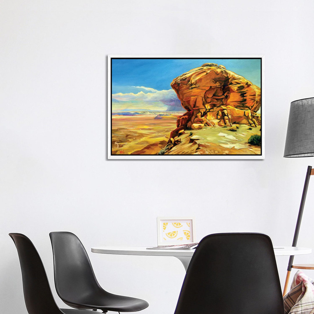 Moki Dugway von Greg Heil - Galerie-verpackte Leinwand Giclée auf Leinwand