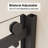48.In W X 72.In H Frameless Shower Door Single Sliding, 1/4 Inch Thick Clear Tempered Glass Shower Door With Zinc Roller Rail System, Stainless Steel Handle, Black