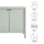 Emmeline 35" 2-Door Scalloped Sideboard Cabinet In Light Grey-106714523